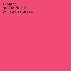 #F04B77 - Wild Watermelon Color Image